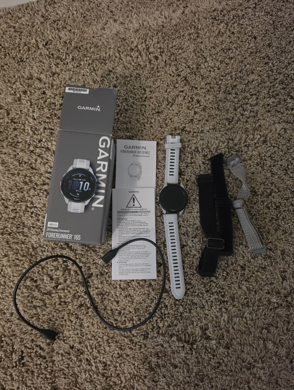 Garmin Forerunner 165 White GPS Running Watch